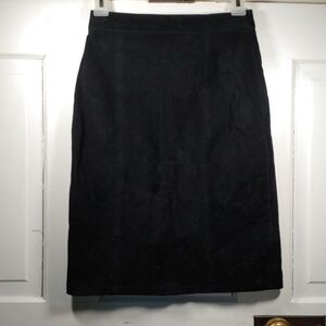 Global Identity Vintage Black Leather Pencil Skirt size 3